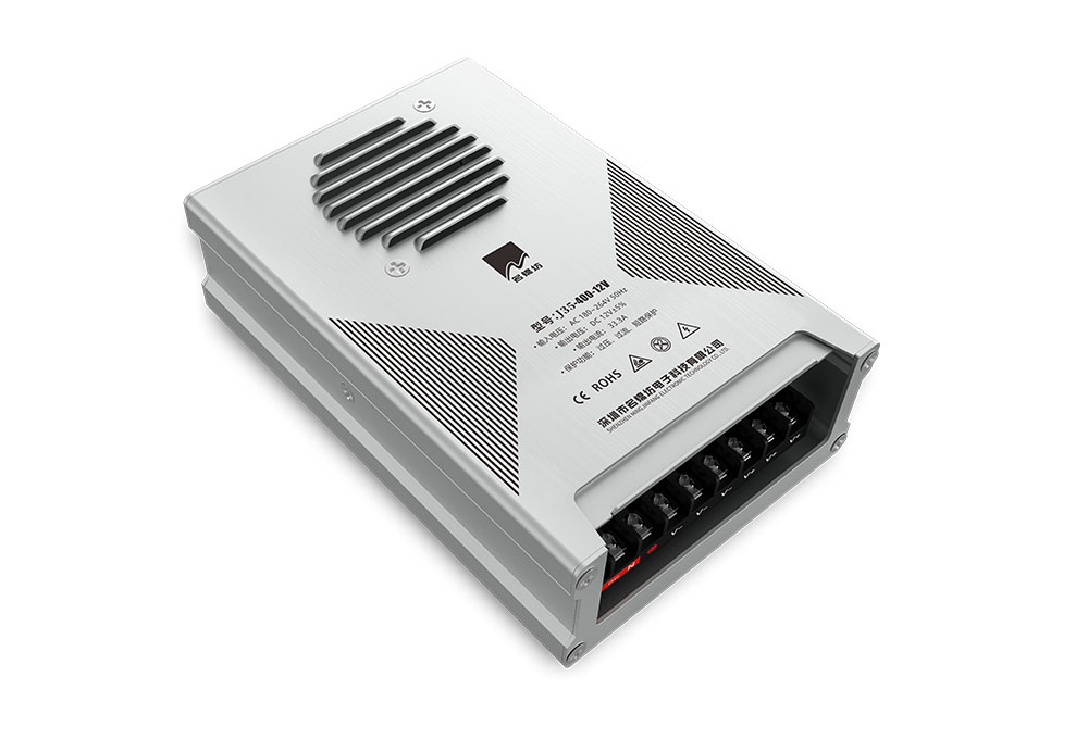 J35- 400W-12V 平面帶風扇不灌膠防雨電源