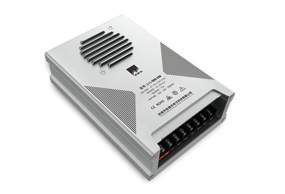 J35- 600W-24V 平面帶風扇不灌膠防雨電源